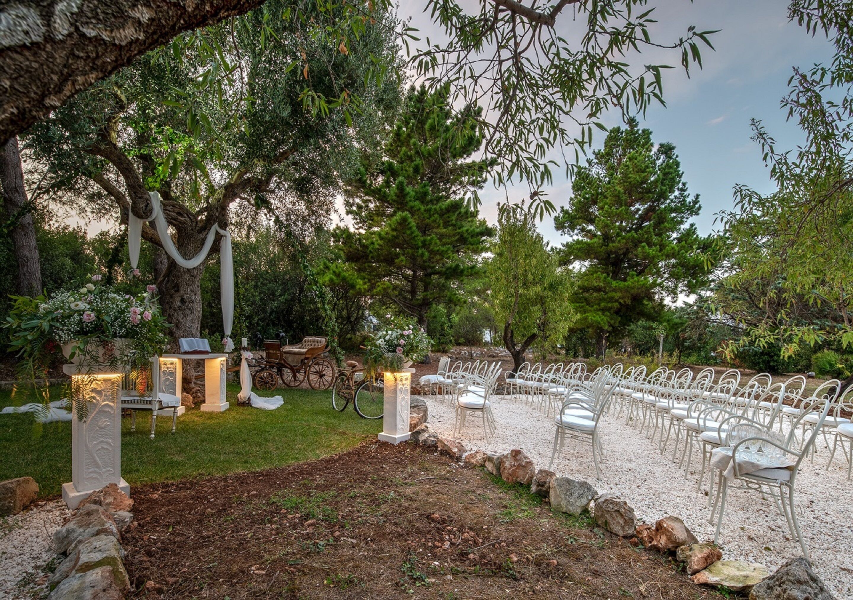 outdoor wedding area