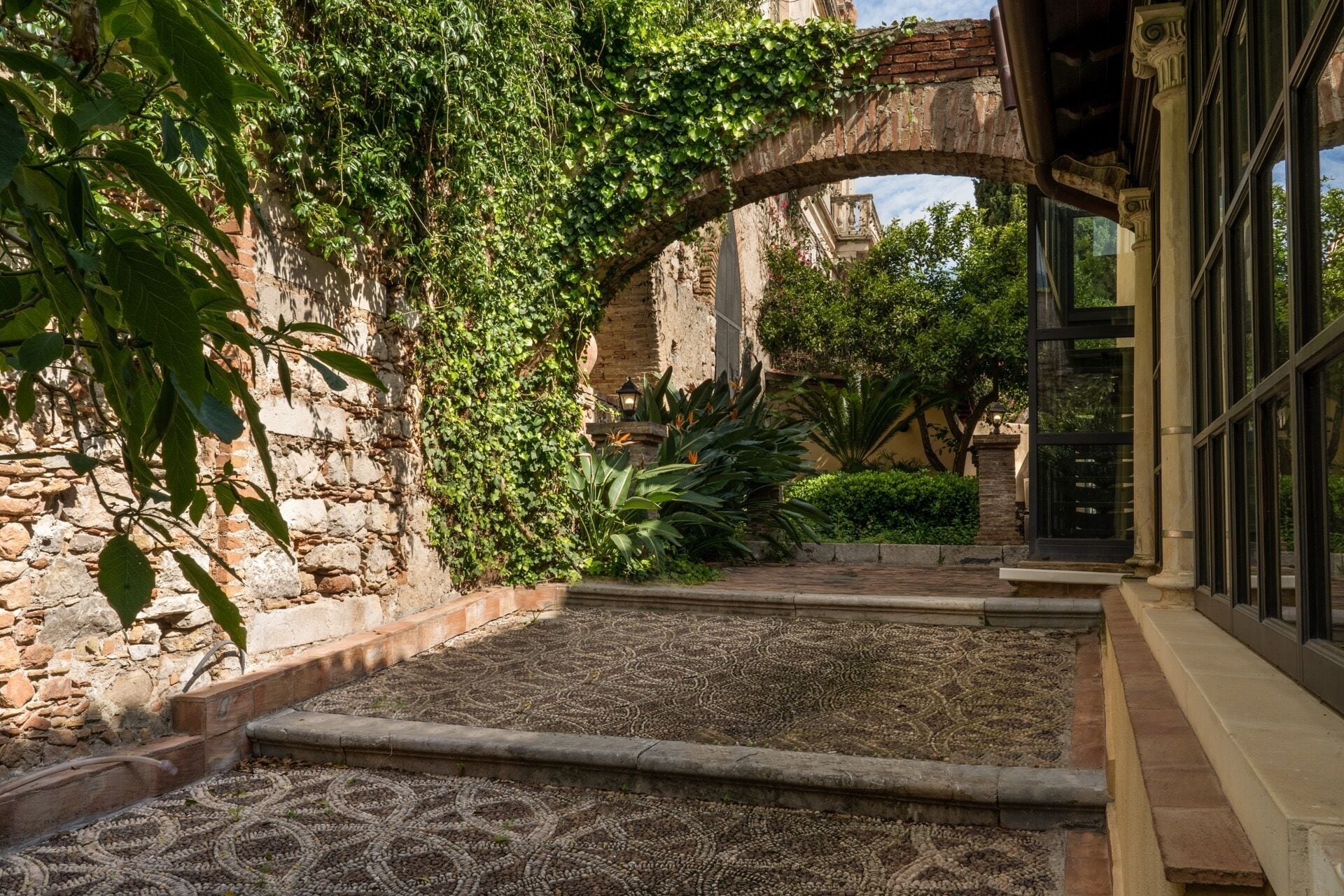 luxury villa, garden view, annex building | terrace/patio