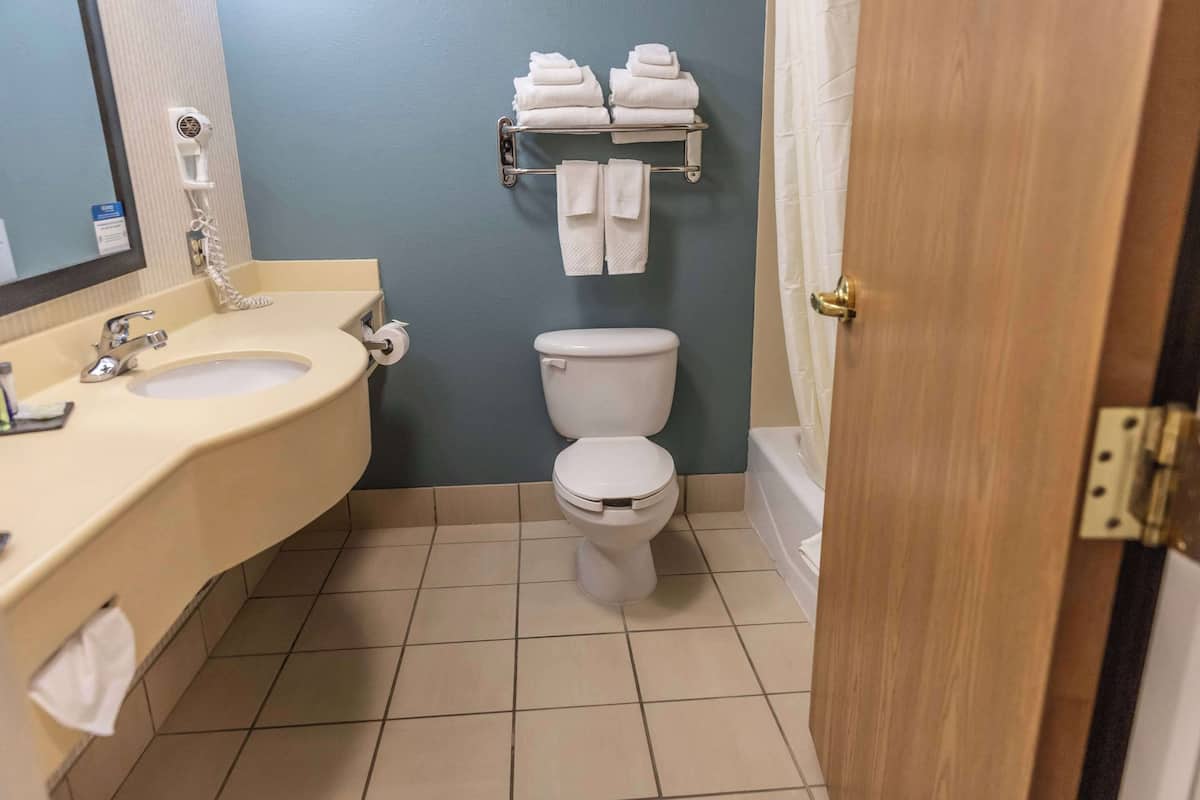 desk, laptop workspace, iron/ironing board, free wifi