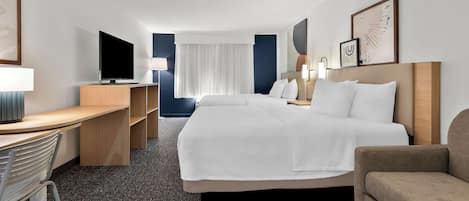 Room, Multiple Beds | Living area | Flat-screen TV