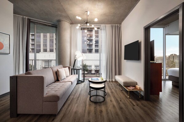 37-inch flat-screen TV with satellite channels, TV, DVD player - Twelve Midtown, Autograph Collection (Atlanta)