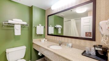 Free toiletries, hair dryer, towels