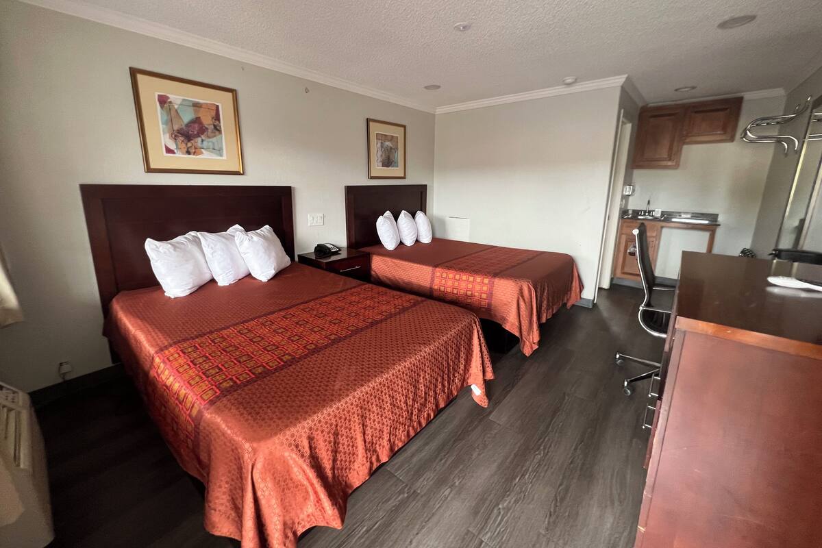 Room, 2 Double Beds | Premium bedding, desk, blackout drapes, soundproofing
