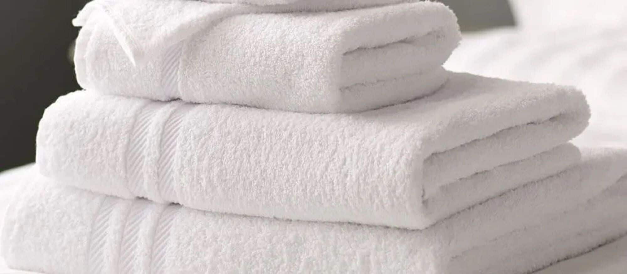 A stack of white towels.