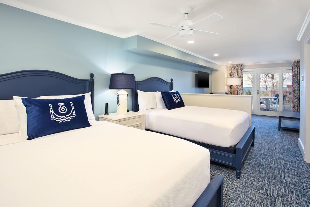 Habitación Deluxe, 2 camas de matrimonio | Sábanas de algodón egipcio y ropa de cama de alta calidad