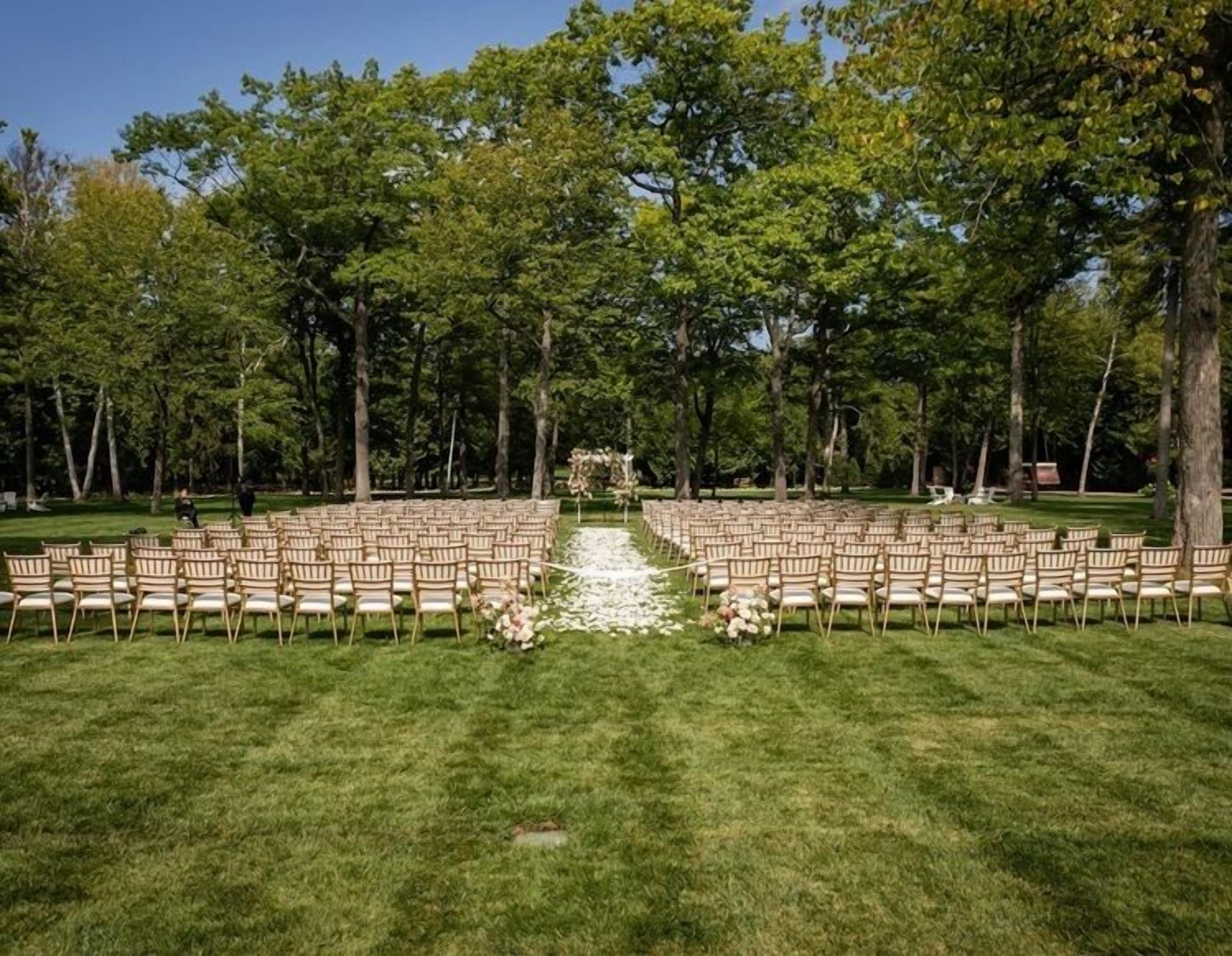 outdoor wedding area