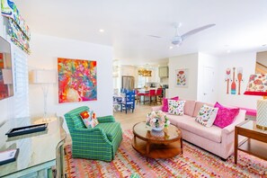 Room, Multiple Beds | Living area | TV - The Inn At Stonecliffe (Mackinac Island)