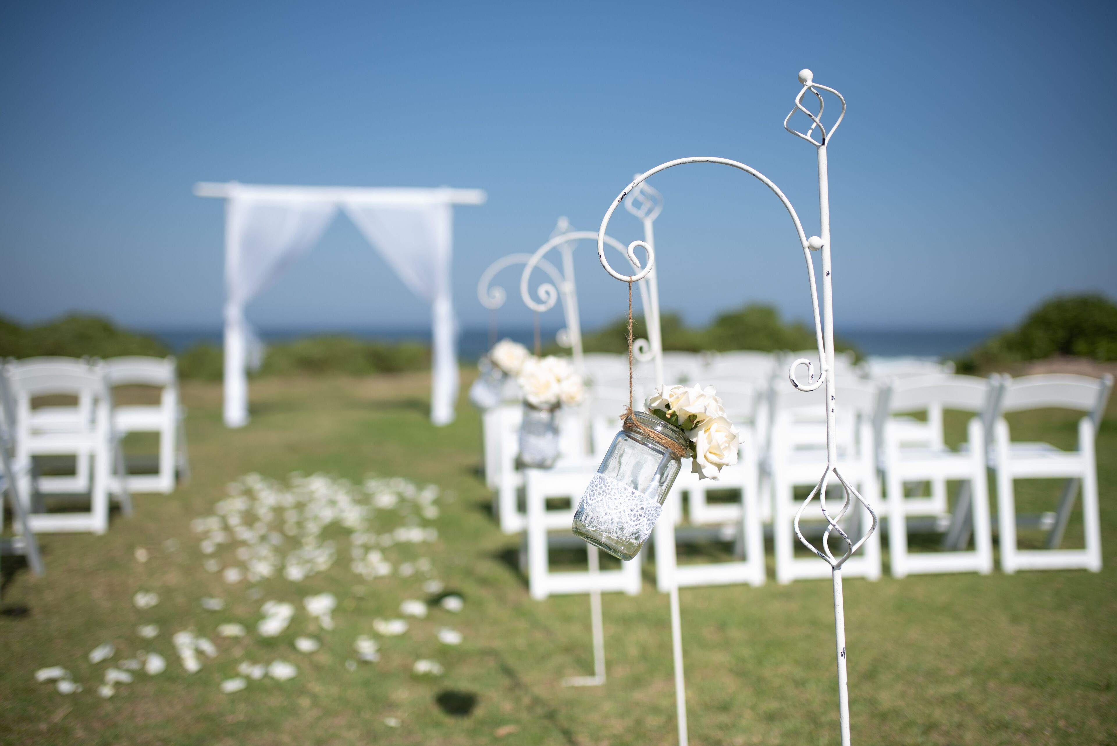 outdoor wedding area
