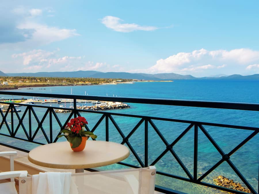 Premium kamer, uitzicht op zee | Uitzicht vanaf balkon