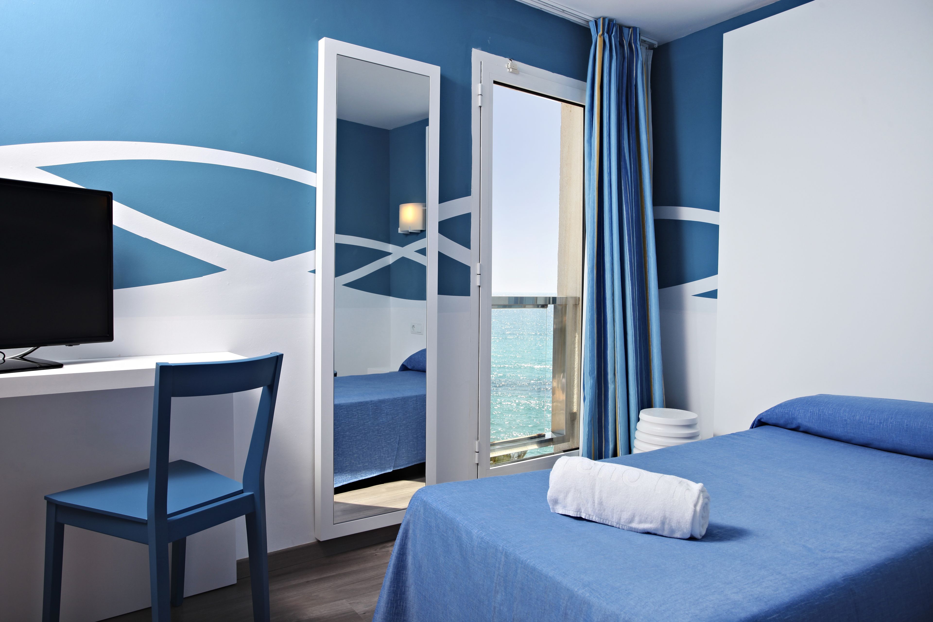 double room single use | in-room safe, desk, laptop workspace, blackout curtains