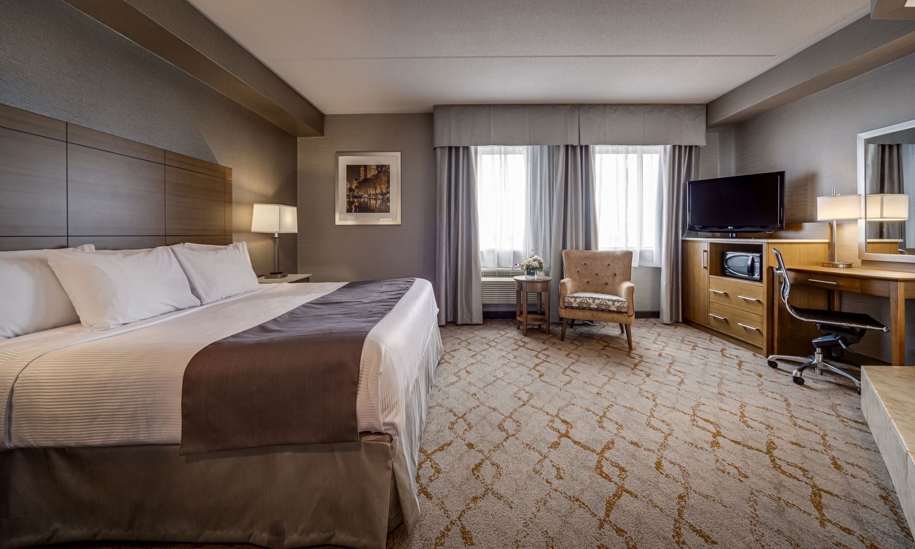 Premium bedding, down duvets, pillow-top beds, in-room safe