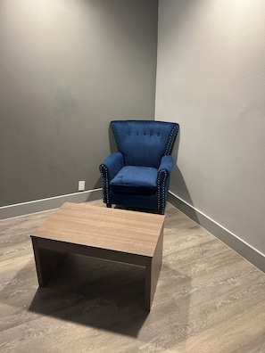 Tempur-Pedic beds, desk, laptop workspace, blackout drapes