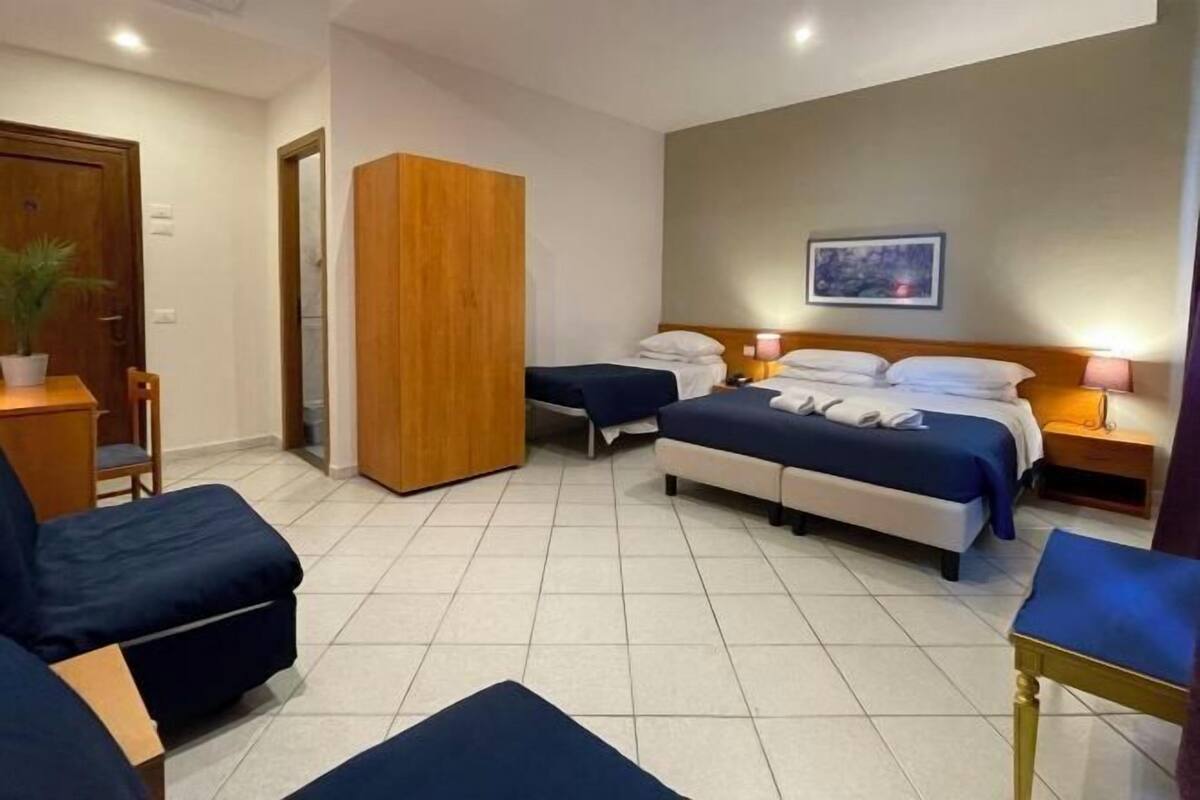 Down comforters, memory foam beds, desk, laptop workspace
