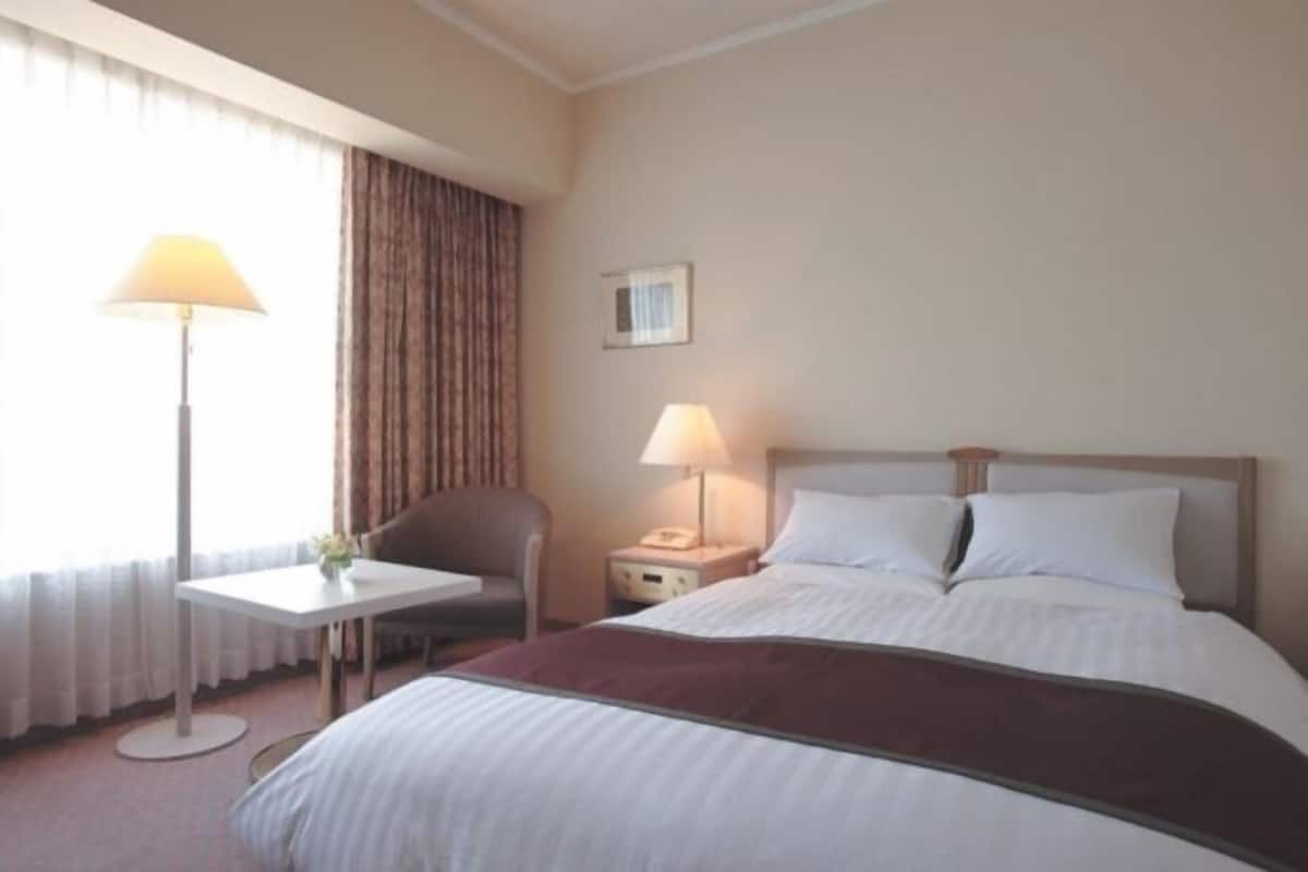 Desk, blackout curtains, iron/ironing board, free WiFi