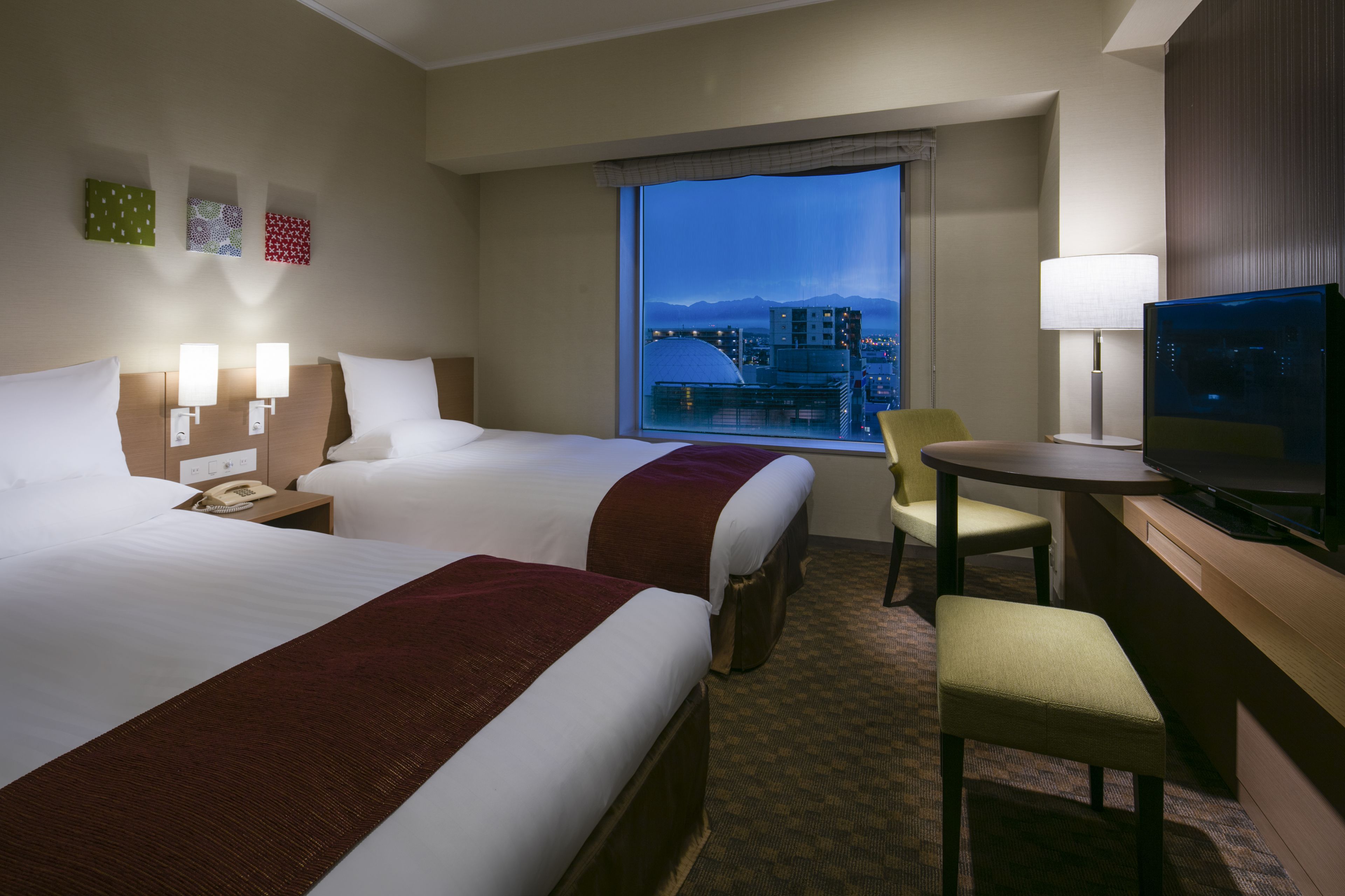 desk, blackout curtains, iron/ironing board, free wifi