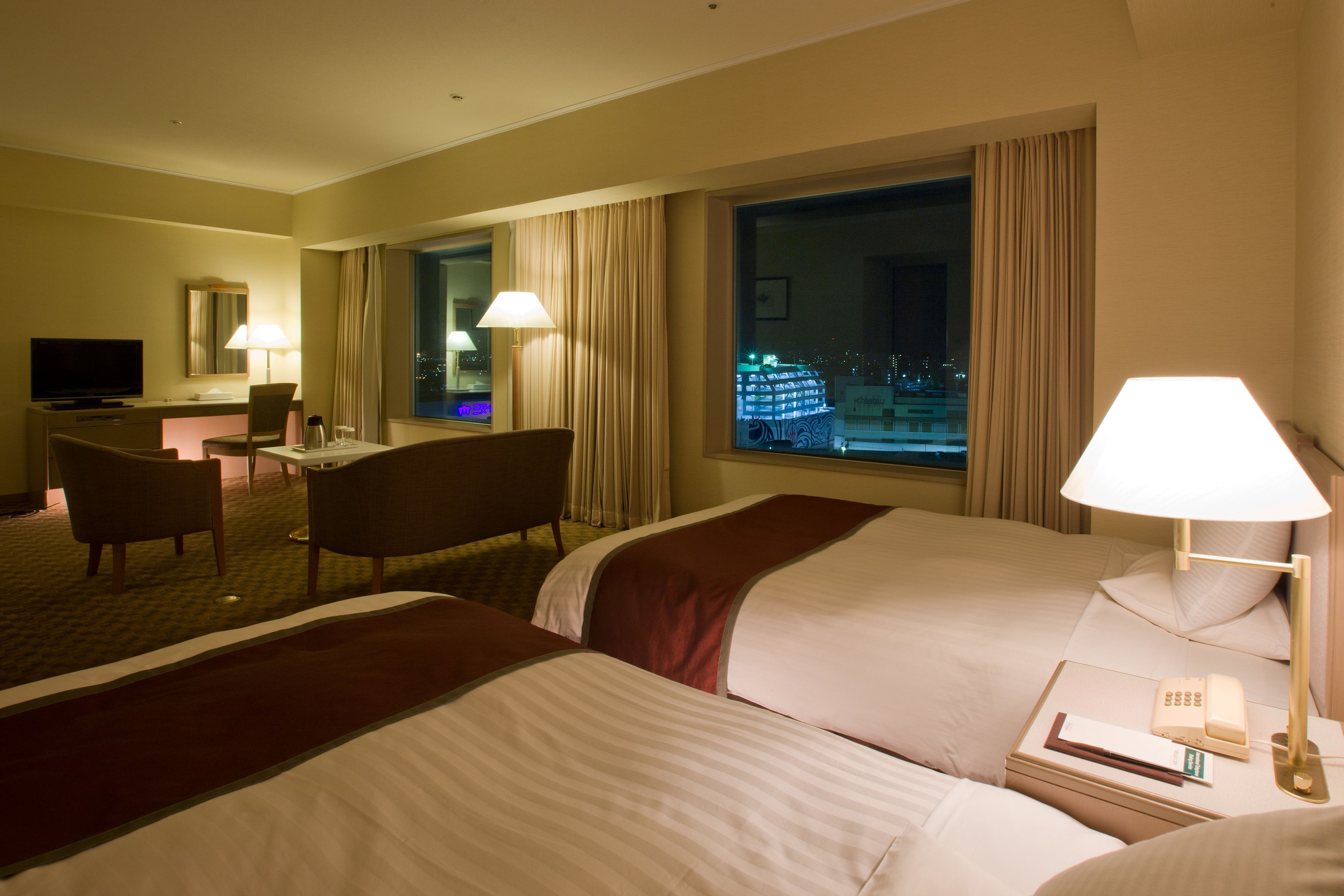 desk, blackout curtains, iron/ironing board, free wifi