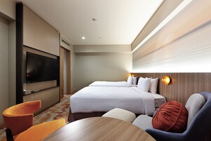 Premium Twin Room | Desk, blackout drapes, iron/ironing board, free WiFi