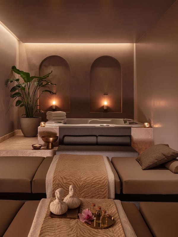 Couples treatment rooms, sauna, steam room, body treatments, facials