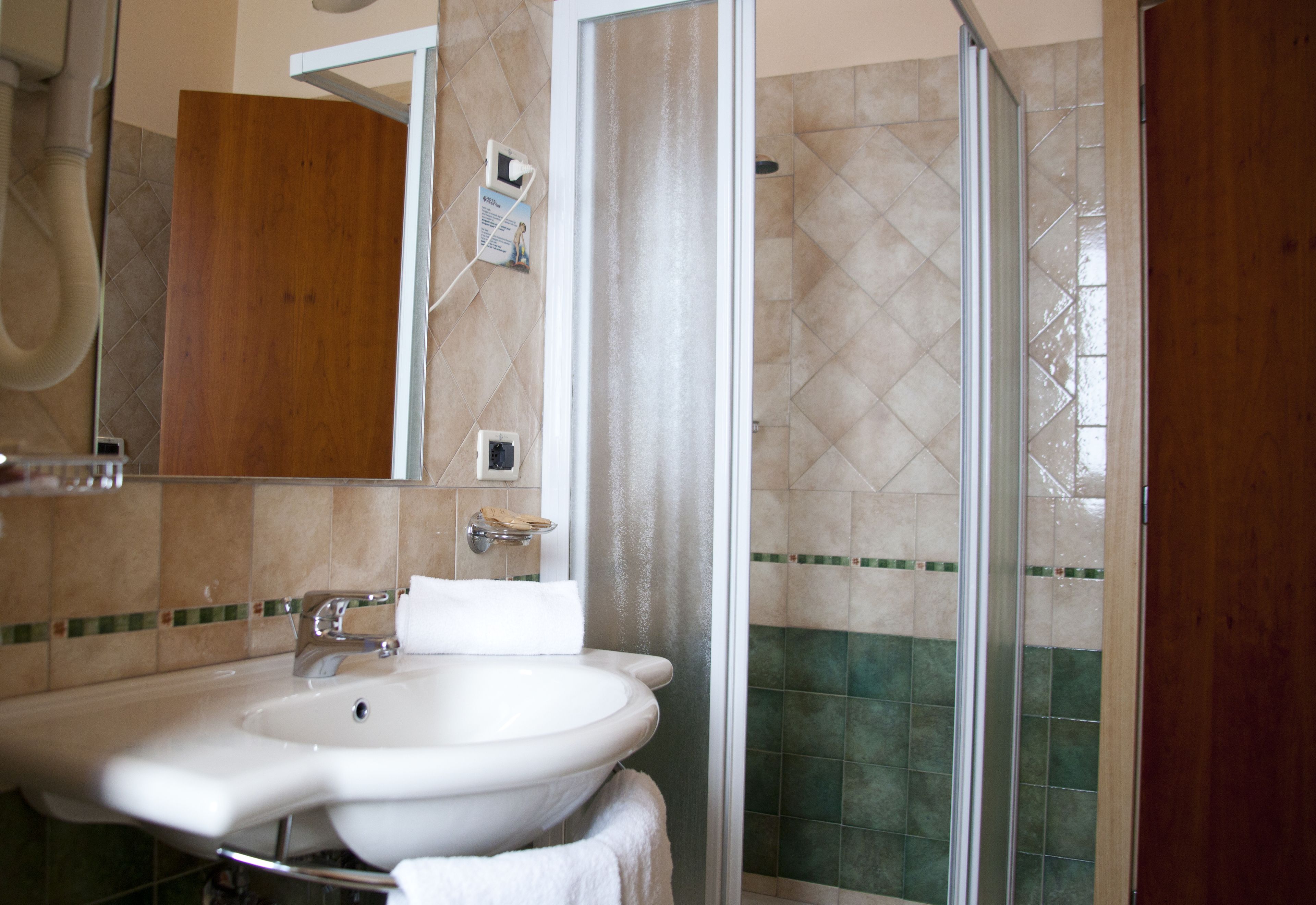 shower, free toiletries, hair dryer, bidet