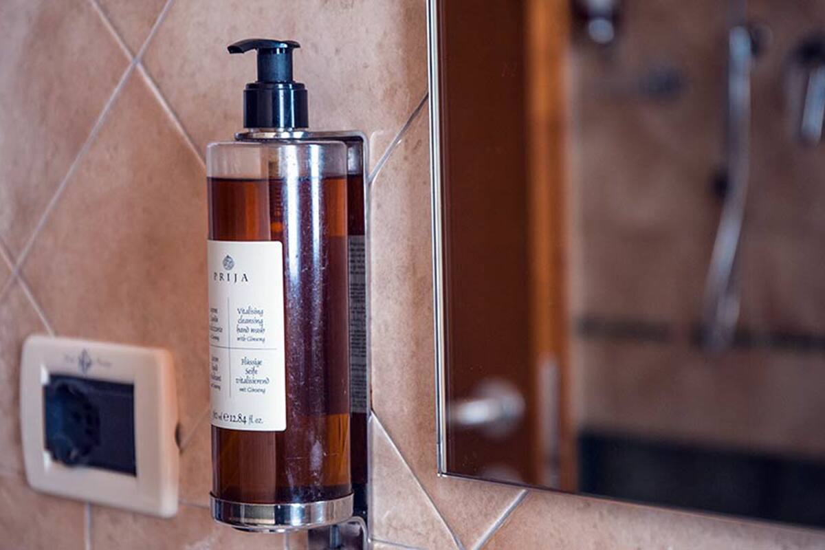 shower, free toiletries, hair dryer, bidet