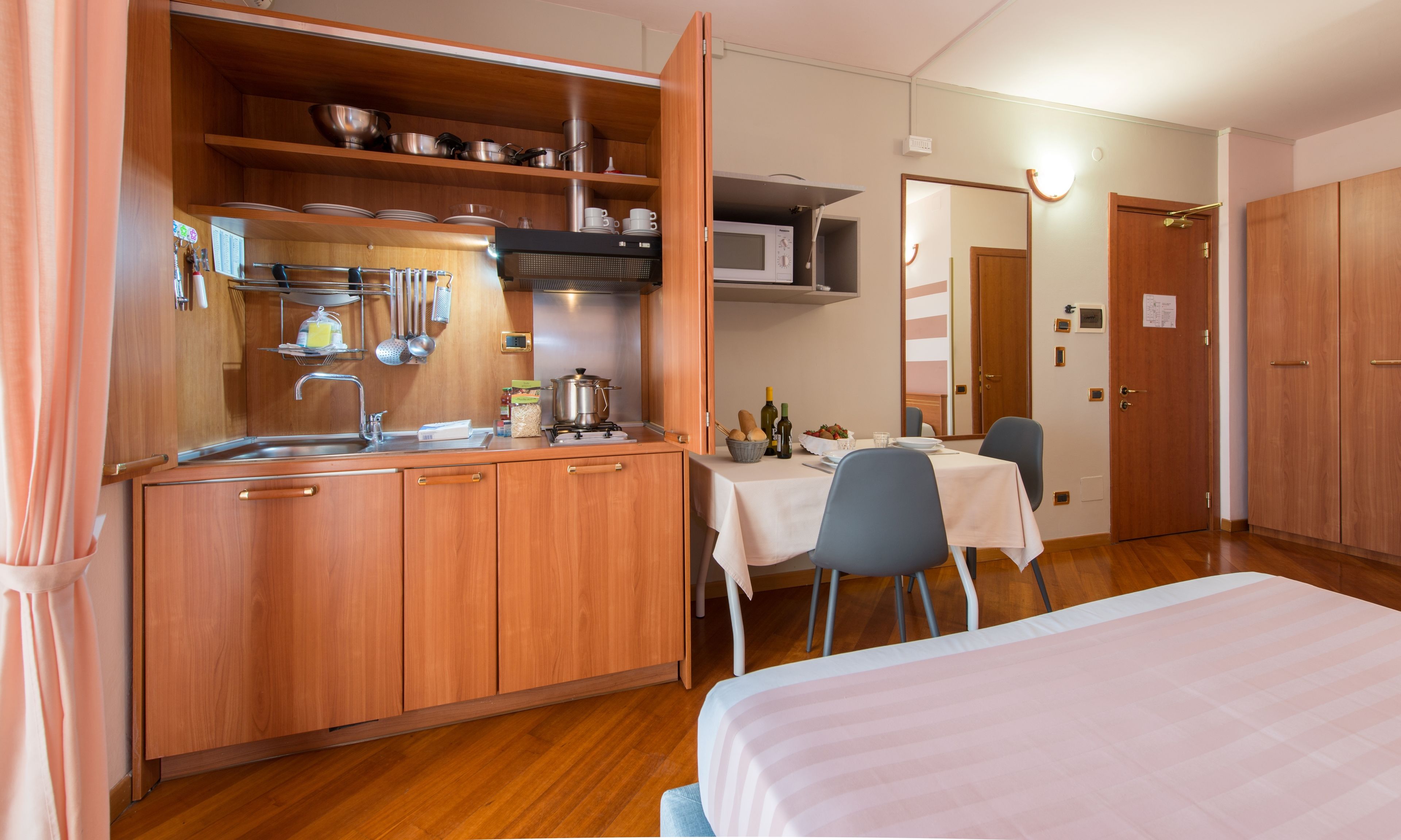 studio, balcony, resort view | private kitchenette | fridge, high chair