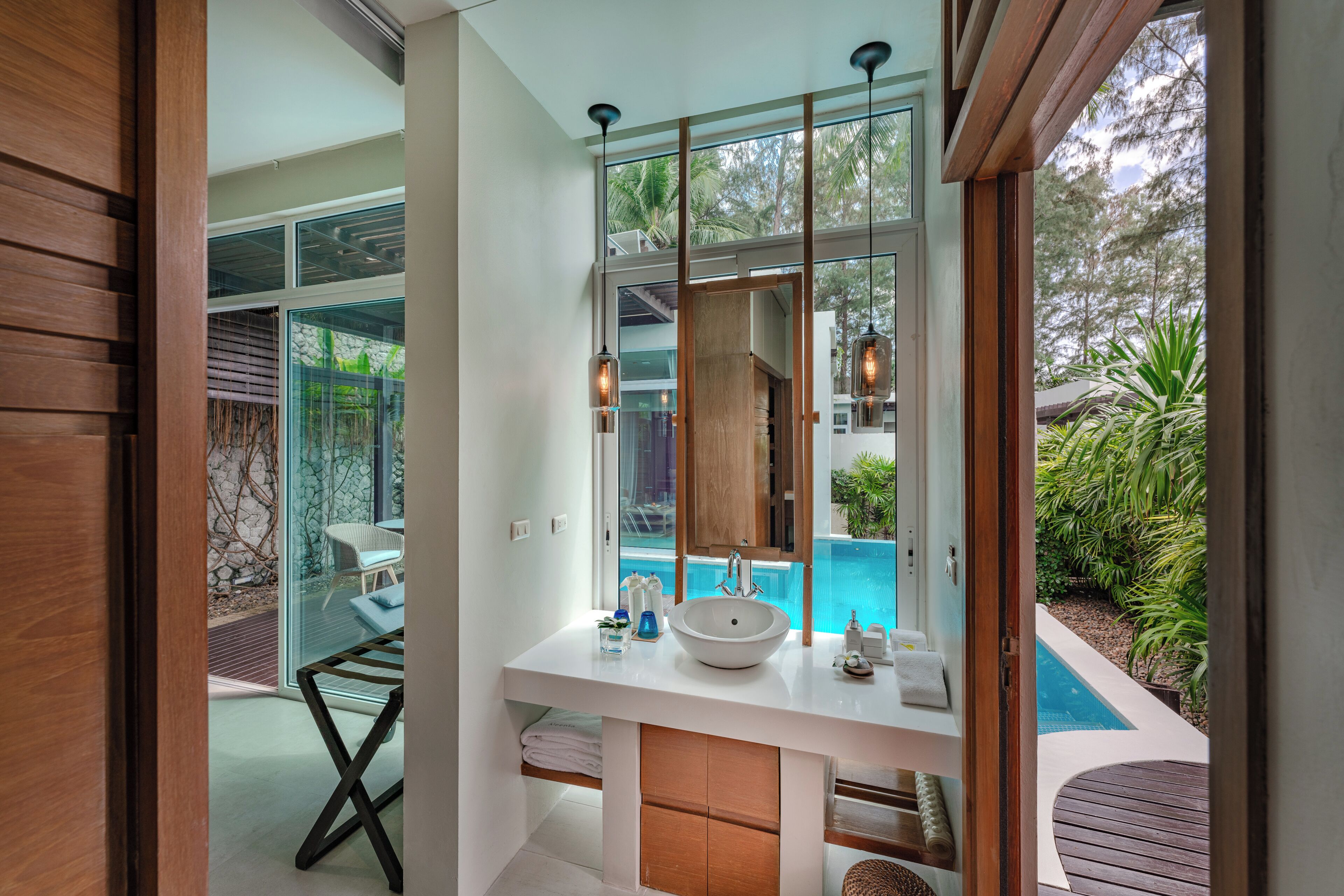 Signature Villa | Bathroom | Designer toiletries, hair dryer, bathrobes, slippers