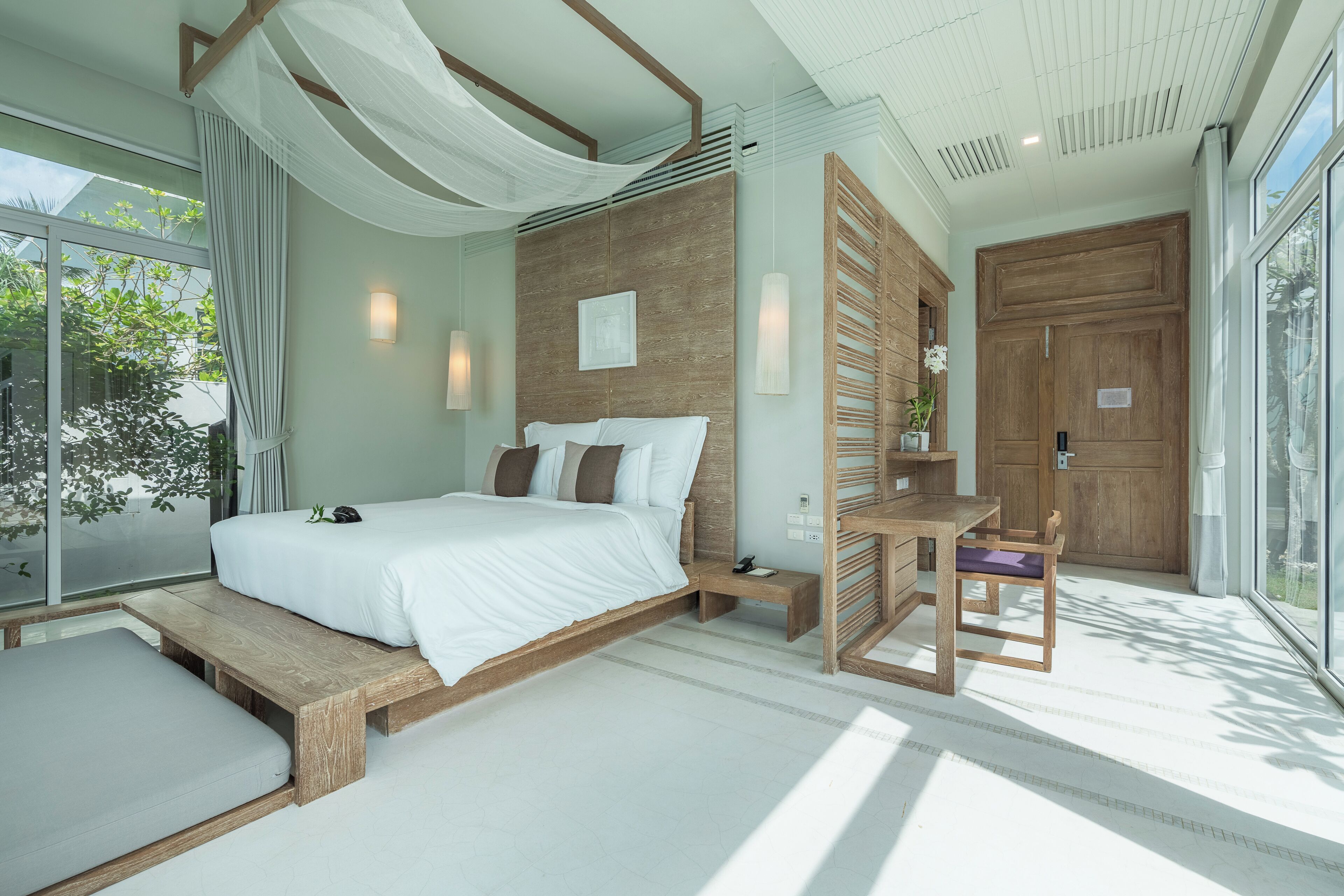 Villa, 3 soverom, ved strandkanten | Sengetøy i egyptisk bomull, sengetøy av topp kvalitet og dundyner