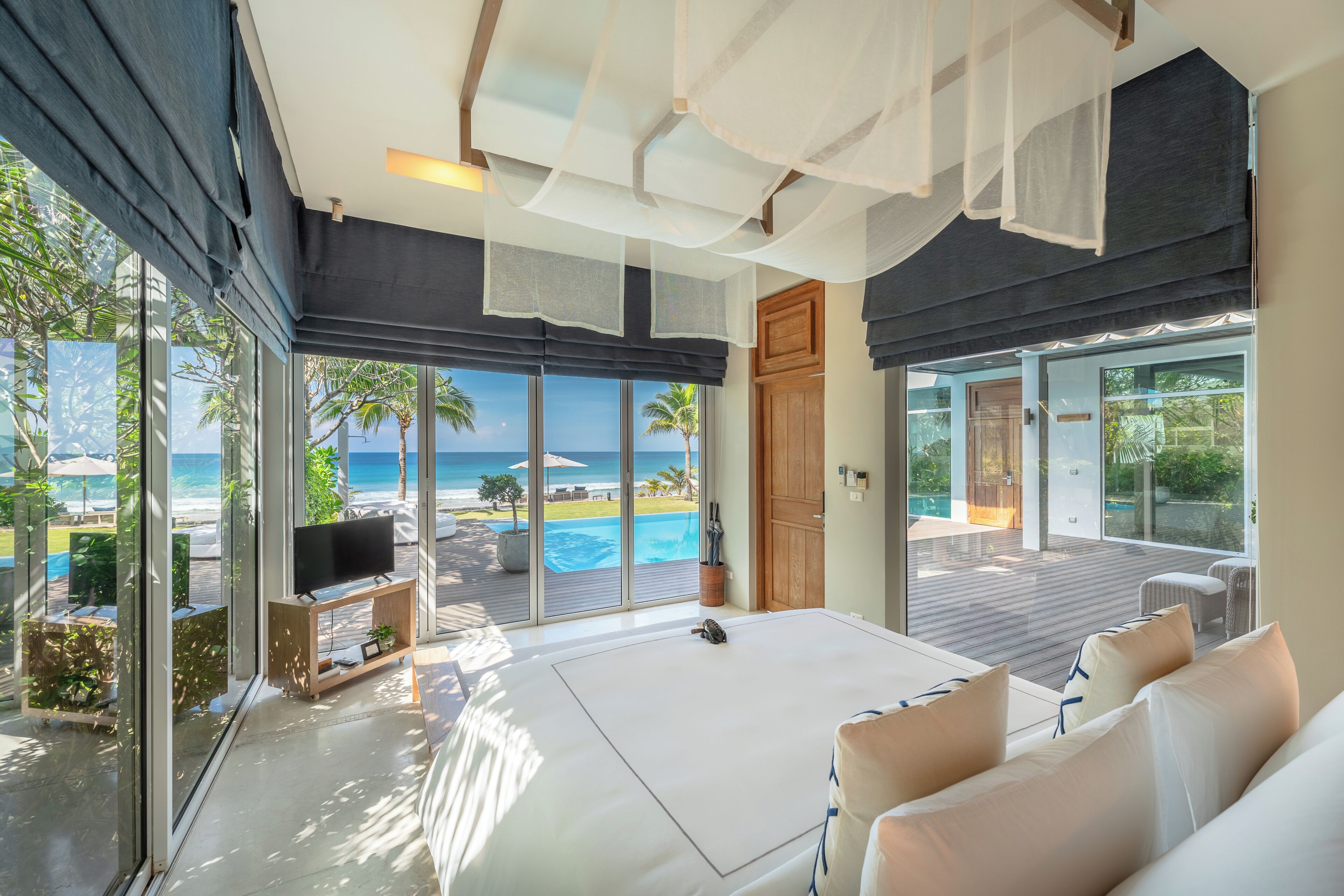Villa, 4 slaapkamers, aan het strand | Lakens van Egyptisch katoen, luxe beddengoed, donzen dekbedden