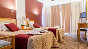 In-room safe, desk, blackout curtains, soundproofing