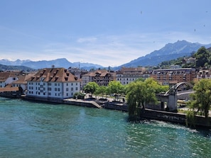 Familienzimmer, Balkon, Flussblick | Blick vom Balkon