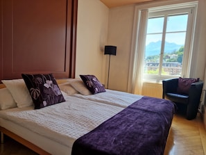 Family Room, Balcony, River View | In-room safe, desk, iron/ironing board, free cribs/infant beds - Boutique Hotel KARL (Lucerne)