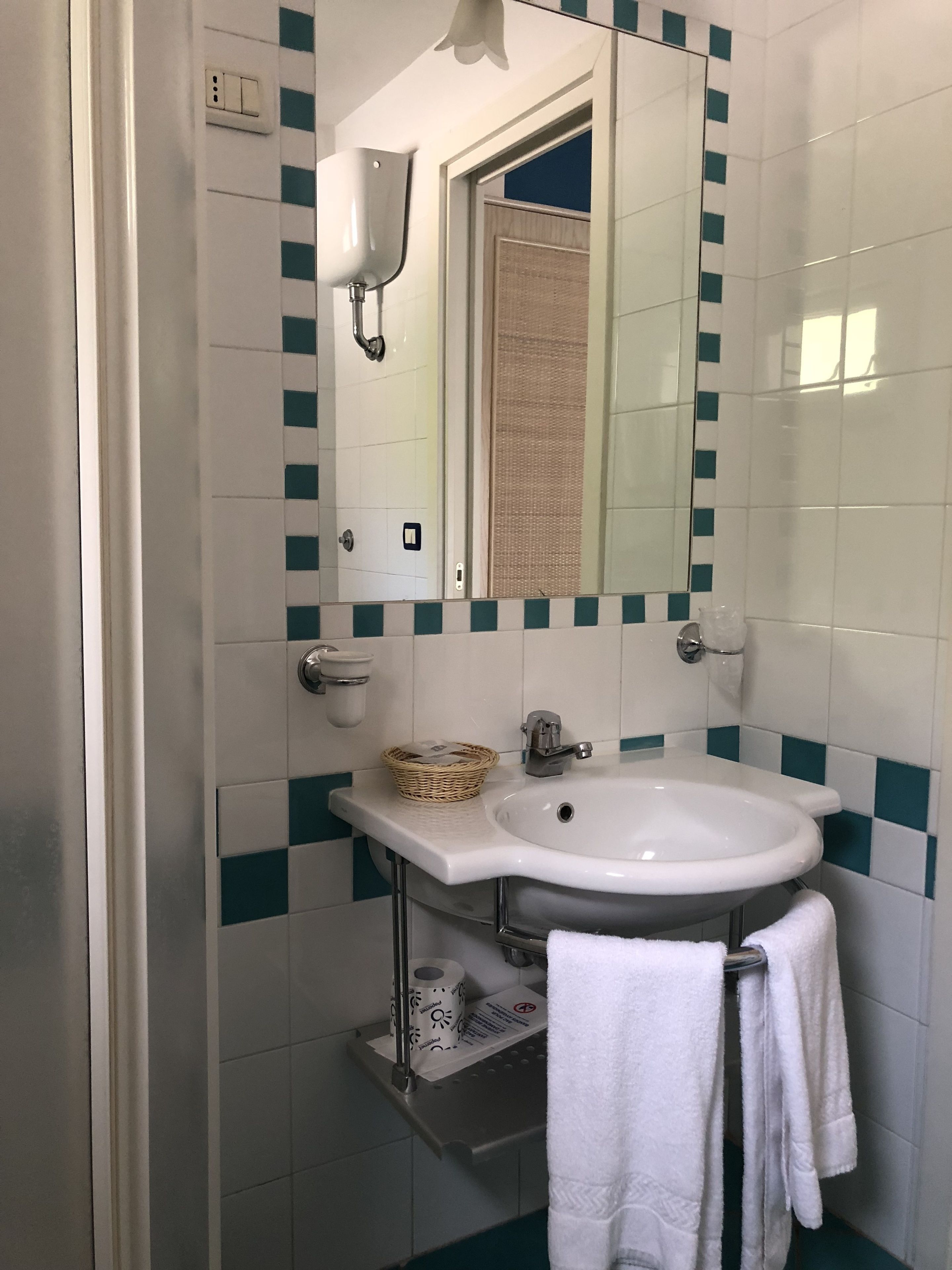 free toiletries, hair dryer, bidet, towels