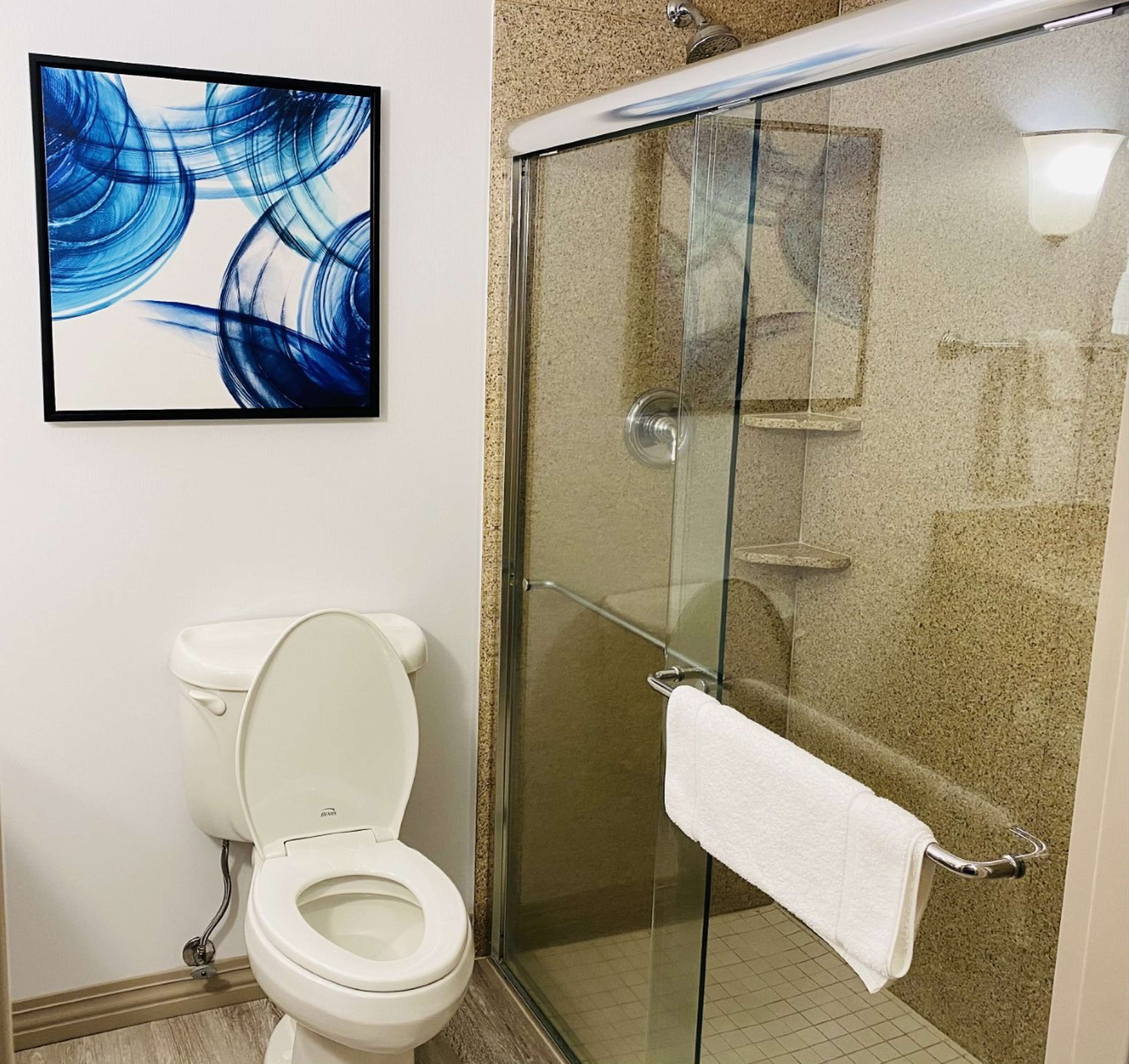 suite, one king bed | bathroom | bathtub, hair dryer, towels