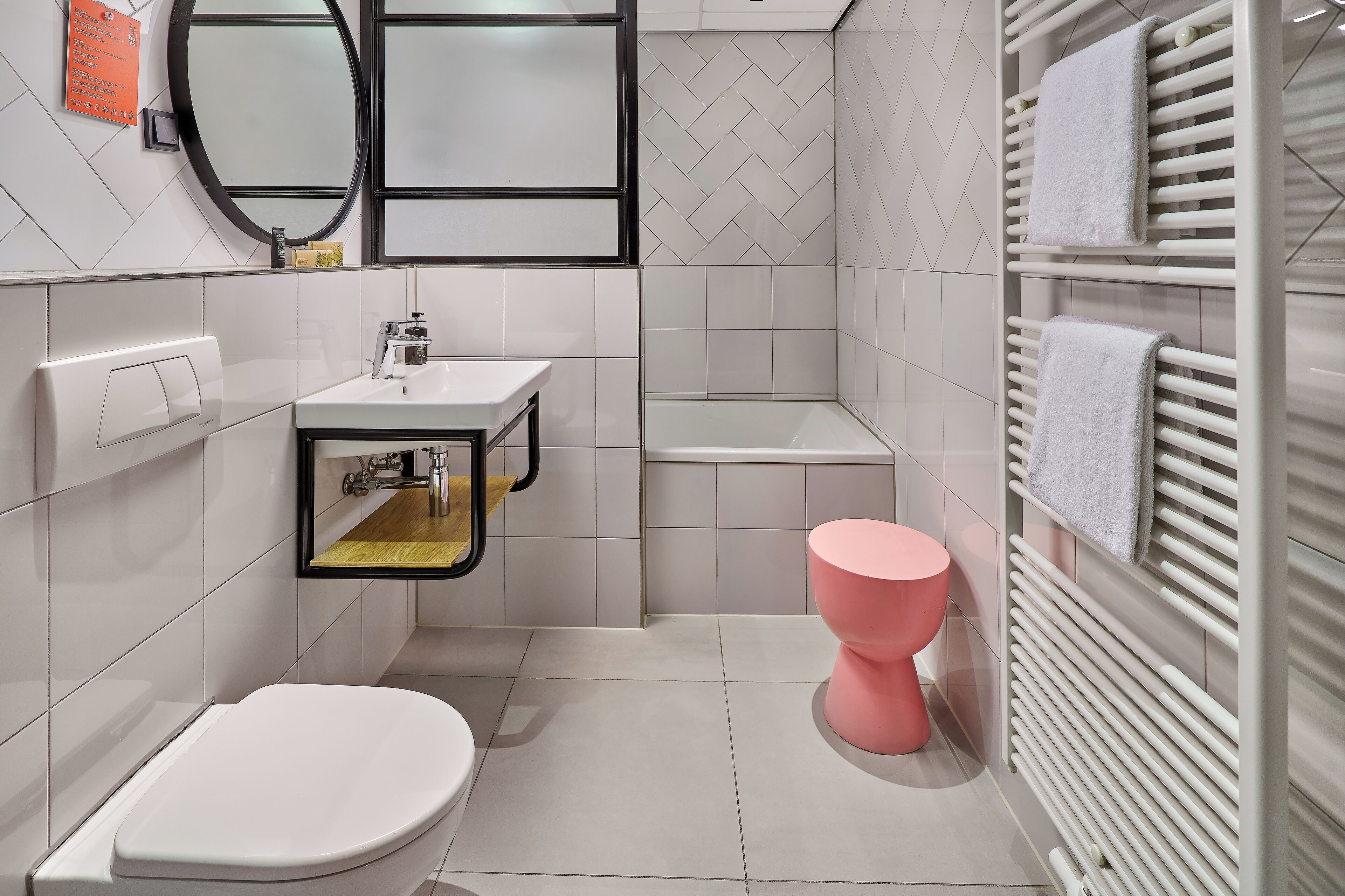 deluxe twin room | bathroom | free toiletries, hair dryer, towels, soap