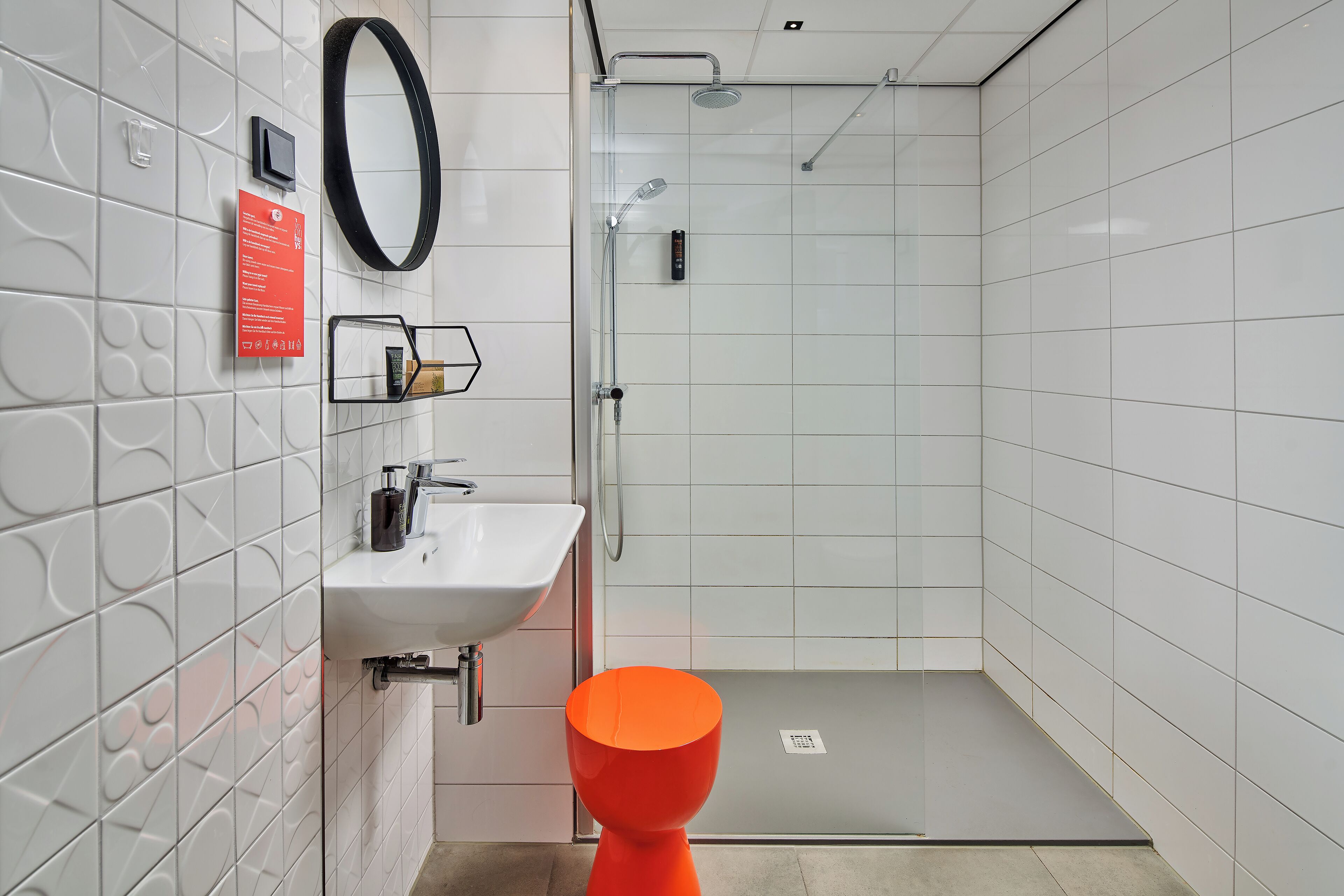 comfort twin room | bathroom | free toiletries, hair dryer, towels, soap