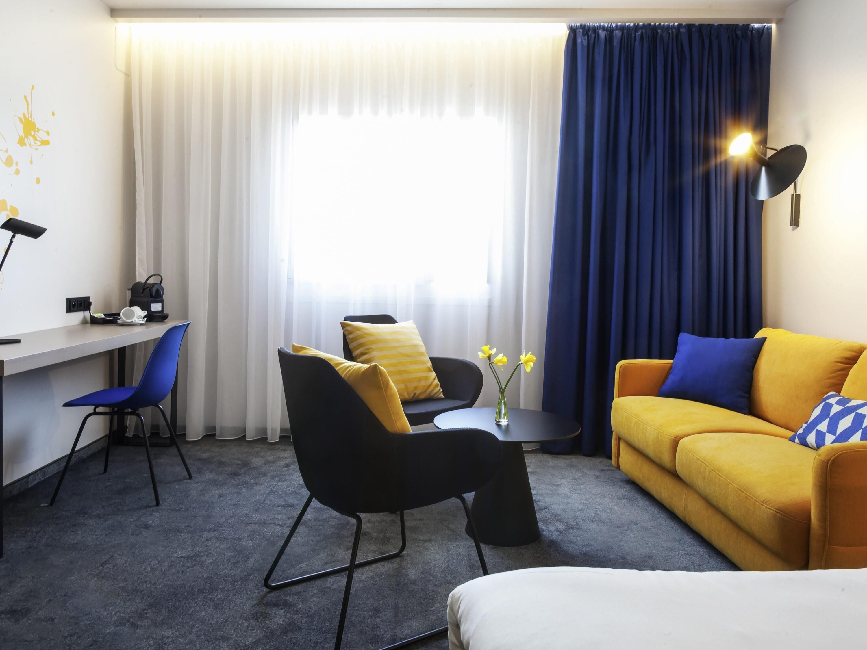 suite room, 1 double bed + sofa | in-room safe, desk, iron/ironing board, free cots/infant beds