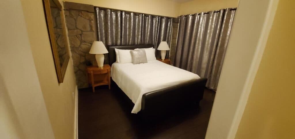 individually decorated, individually furnished, desk, blackout curtains