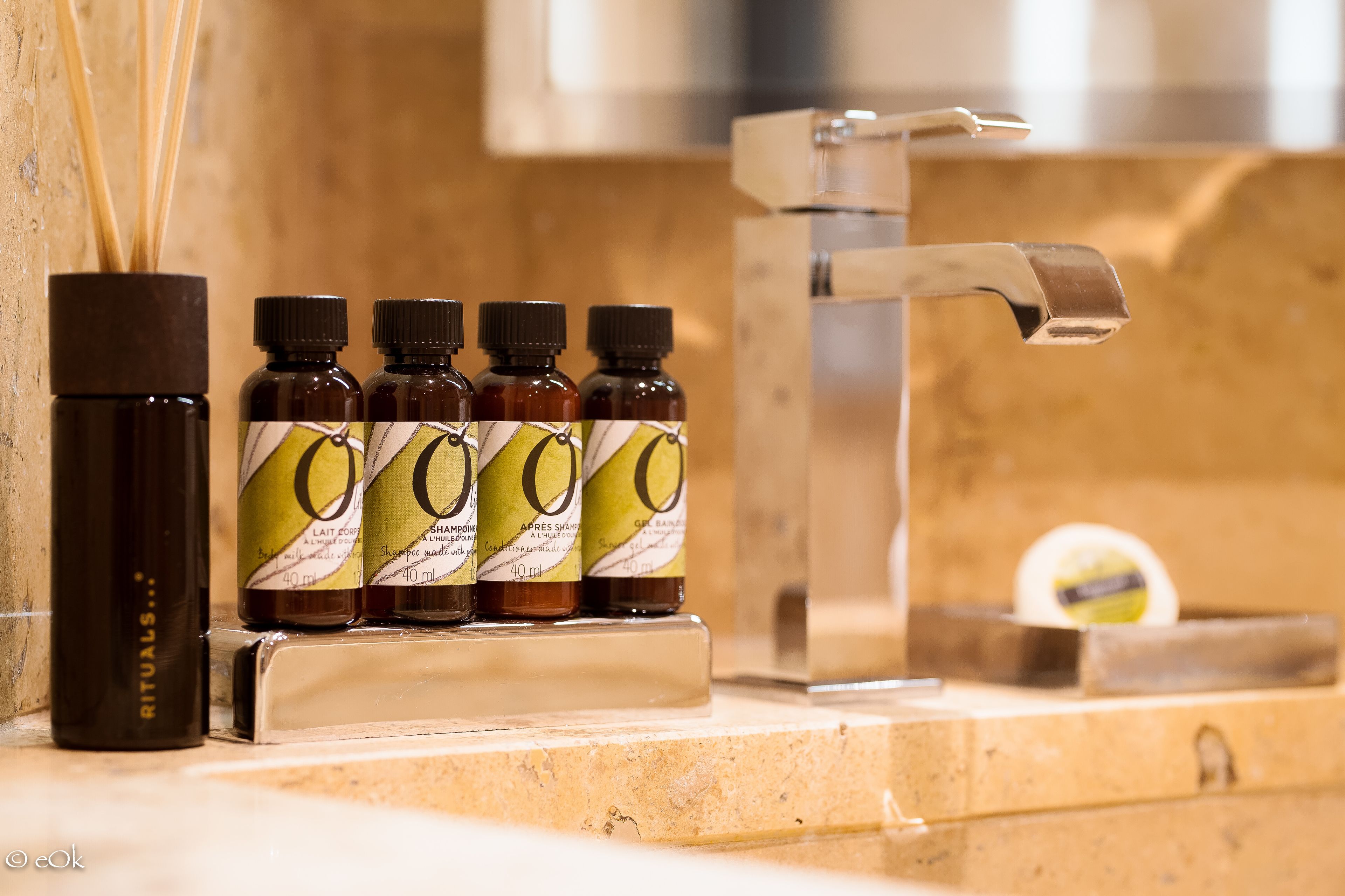 shower, rainfall showerhead, designer toiletries, hair dryer