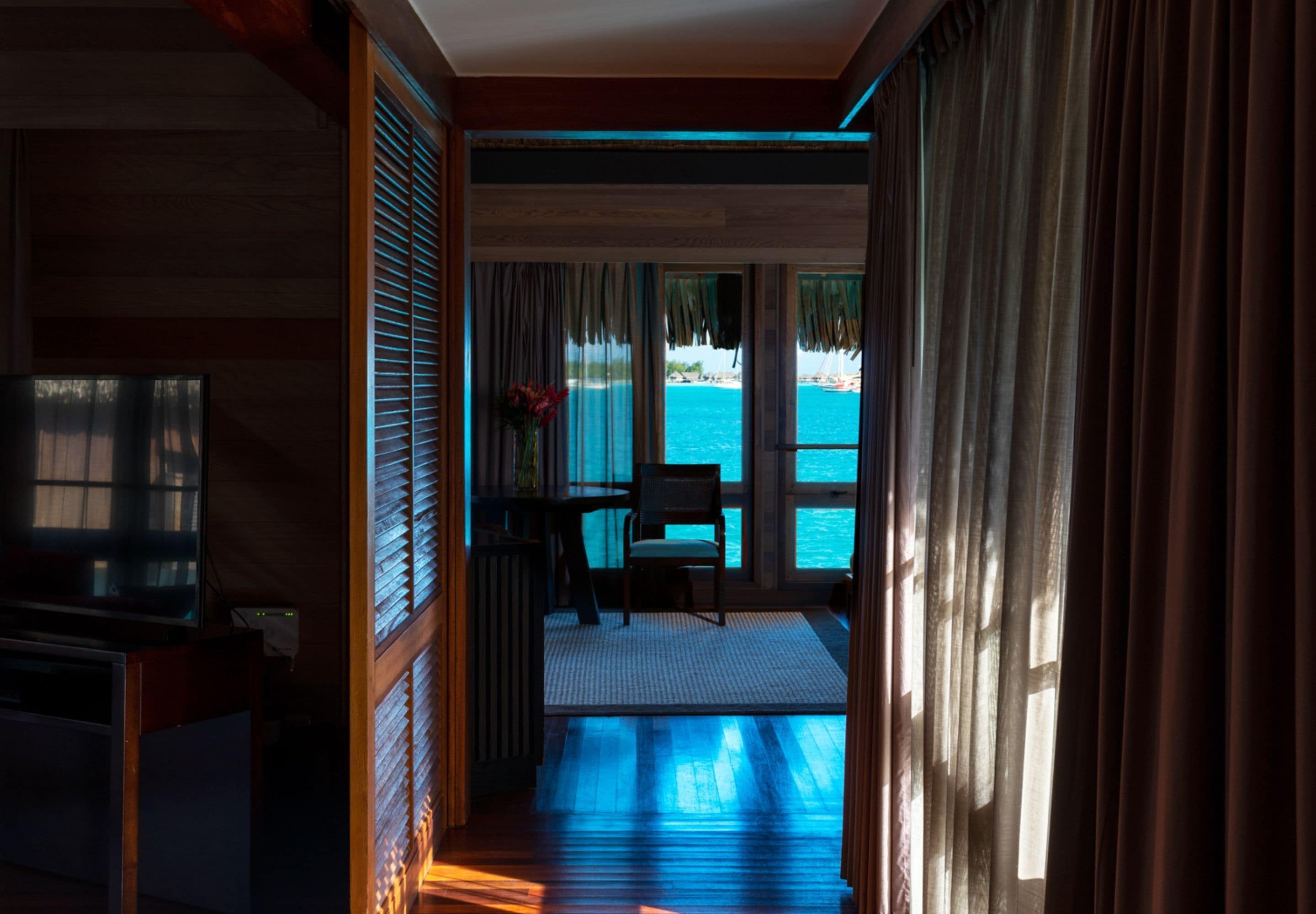 deluxe villa, 1 king bed, overwater (view) | 1 bedroom, premium bedding, down duvets, minibar