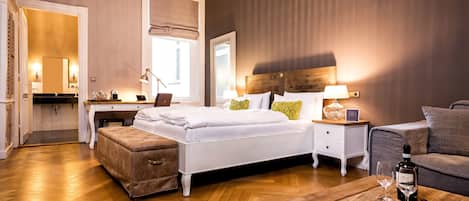 Ropa de cama de alta calidad y minibar