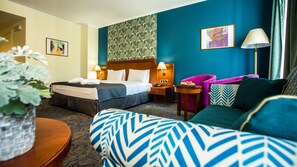 Deluxe Double or Twin Room, Multiple Beds | Minibar, in-room safe, desk, laptop workspace - Hestia Hotel Jugend (Riga)