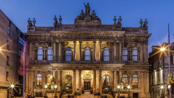 Stunning neoclassical building with a grand entrance and ornate detailing.