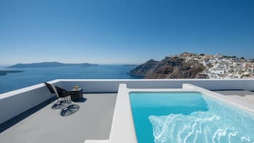 Villa (La Vida Breve) Outdoor Hot Tub Panoramic Caldera View | 高級寝具、ミニバー、セーフティボックス (室内)、遮光カーテン