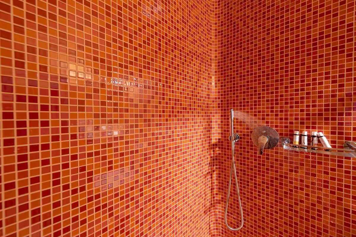 suite (norma) caldera view | bathroom shower