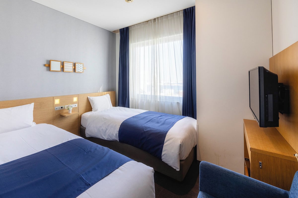 Chambre avec lits jumeaux, non-fumeur (Casual Twin) | Literie de qualitĂ©, couette en duvet, bureau, rideaux dâobscurcissement