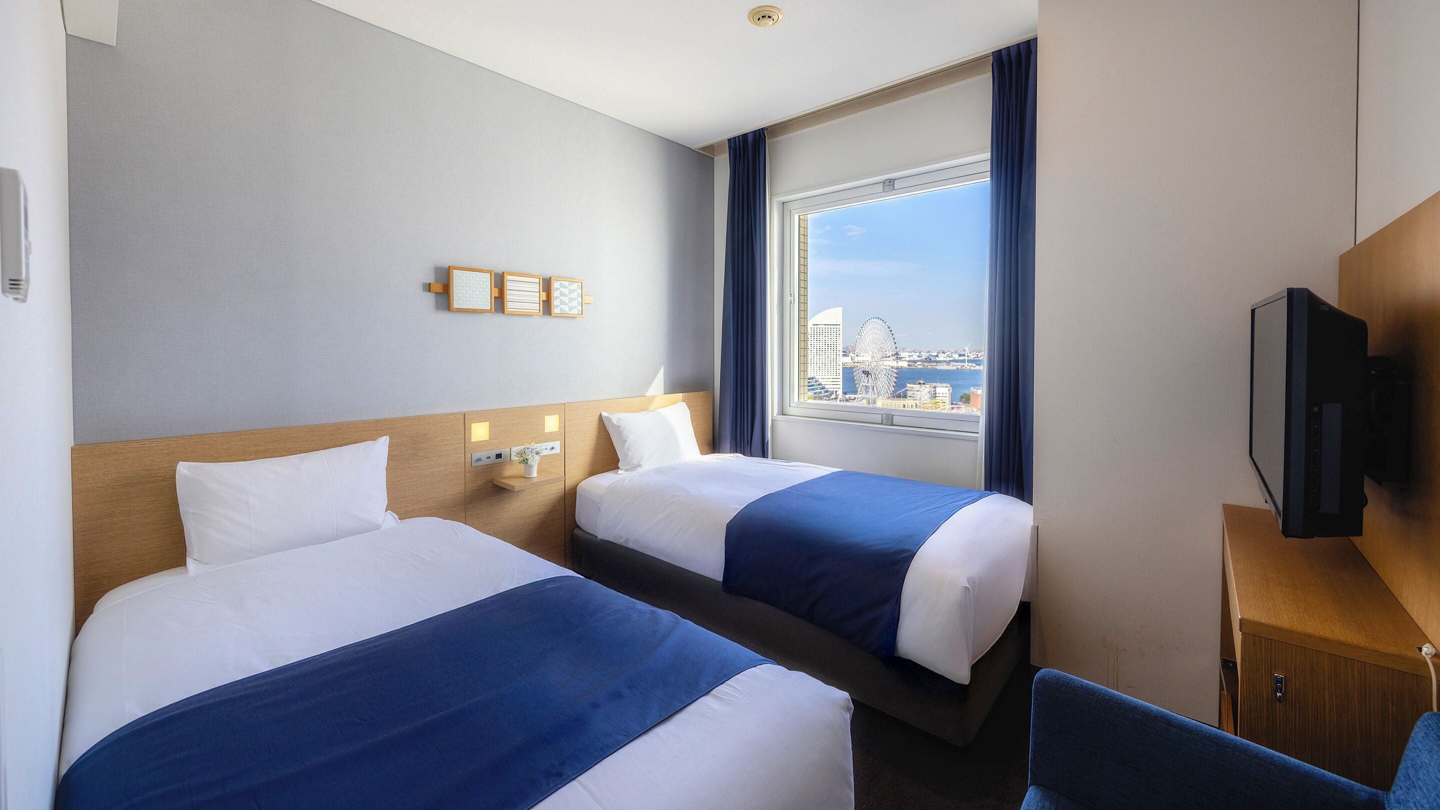 Night View, Casual Twin Room, Non Smoking | Premium bedding, down comforters, desk, blackout drapes