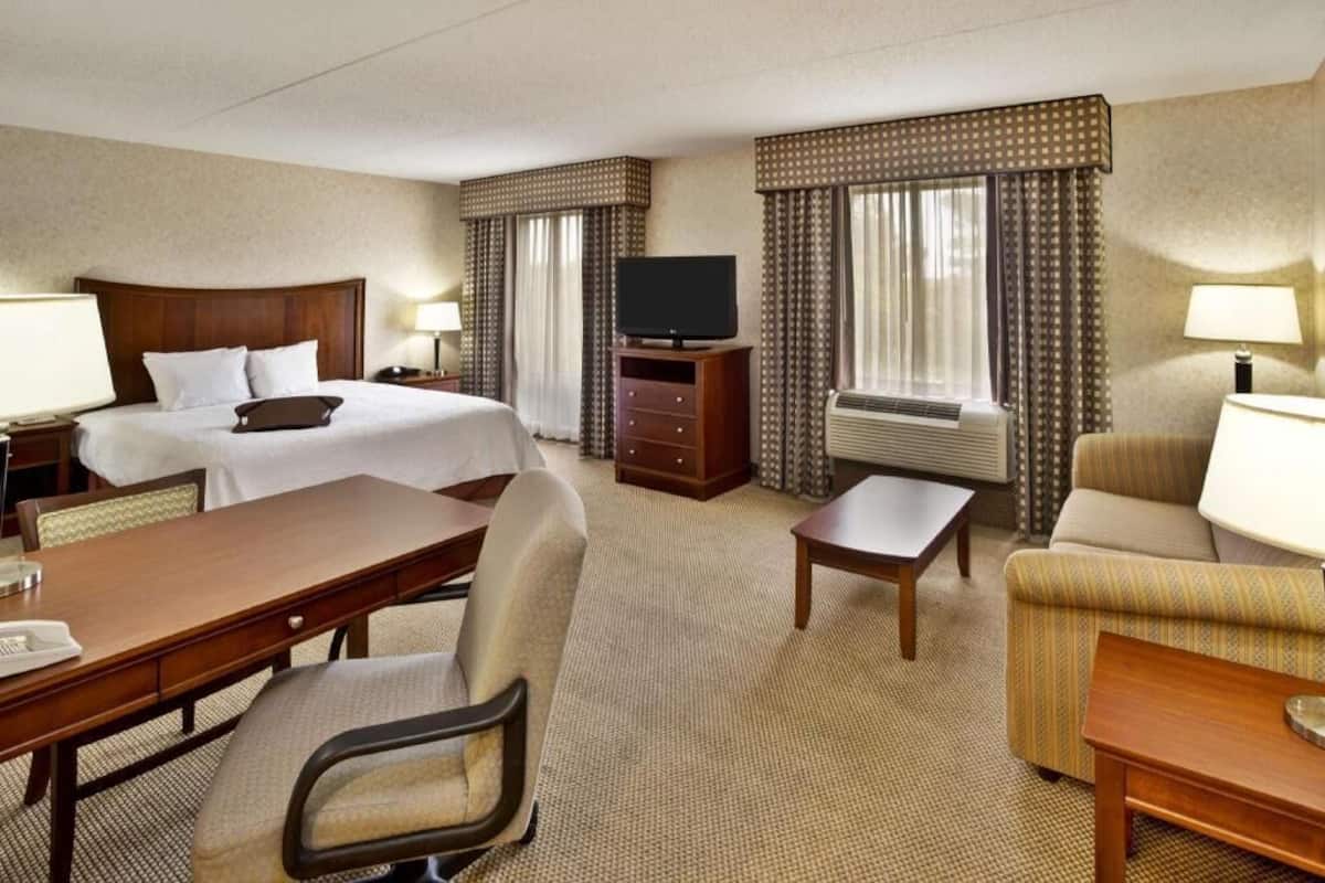 In-room safe, desk, laptop workspace, blackout drapes