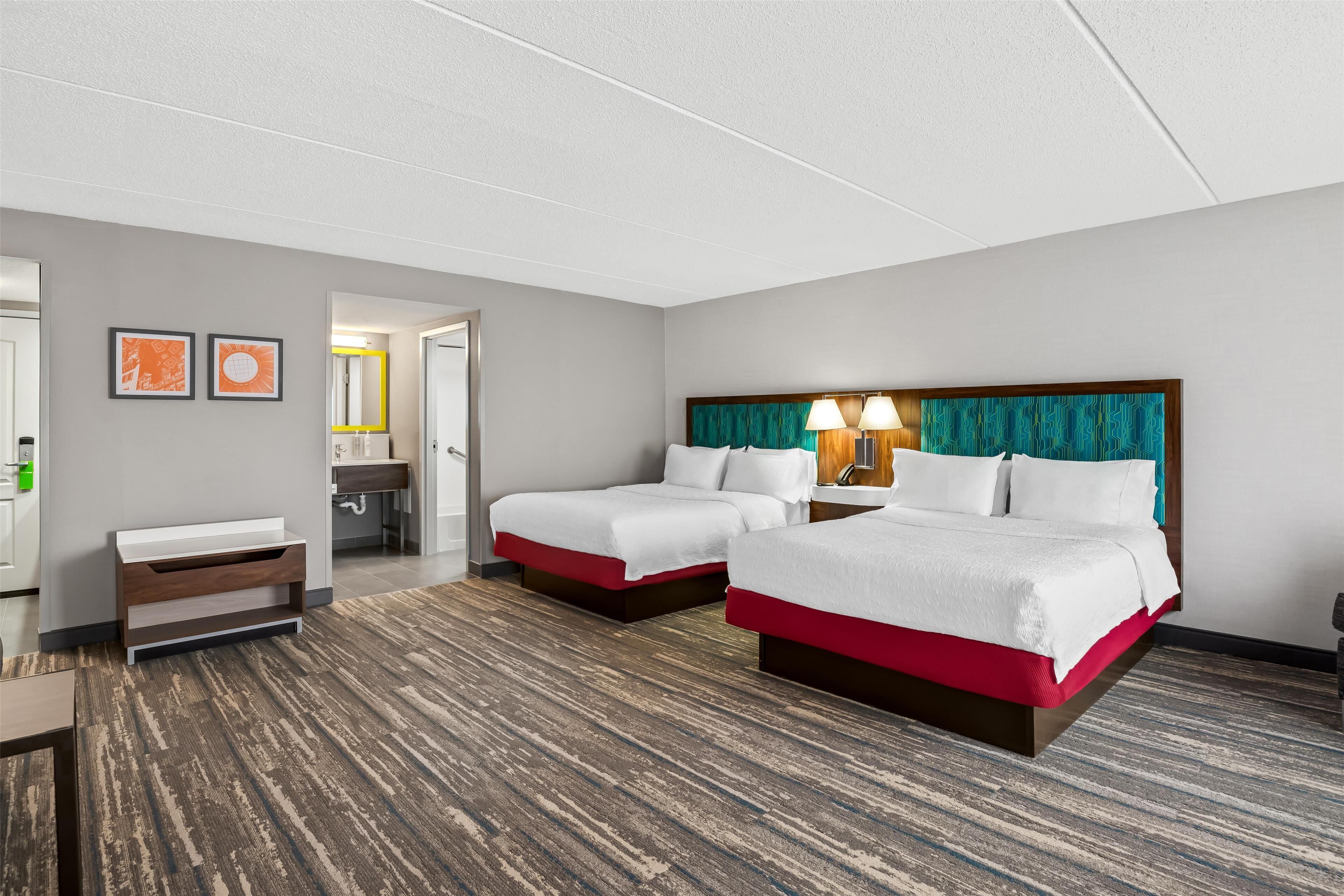 studio suite, multiple beds | in-room safe, desk, laptop workspace, blackout curtains