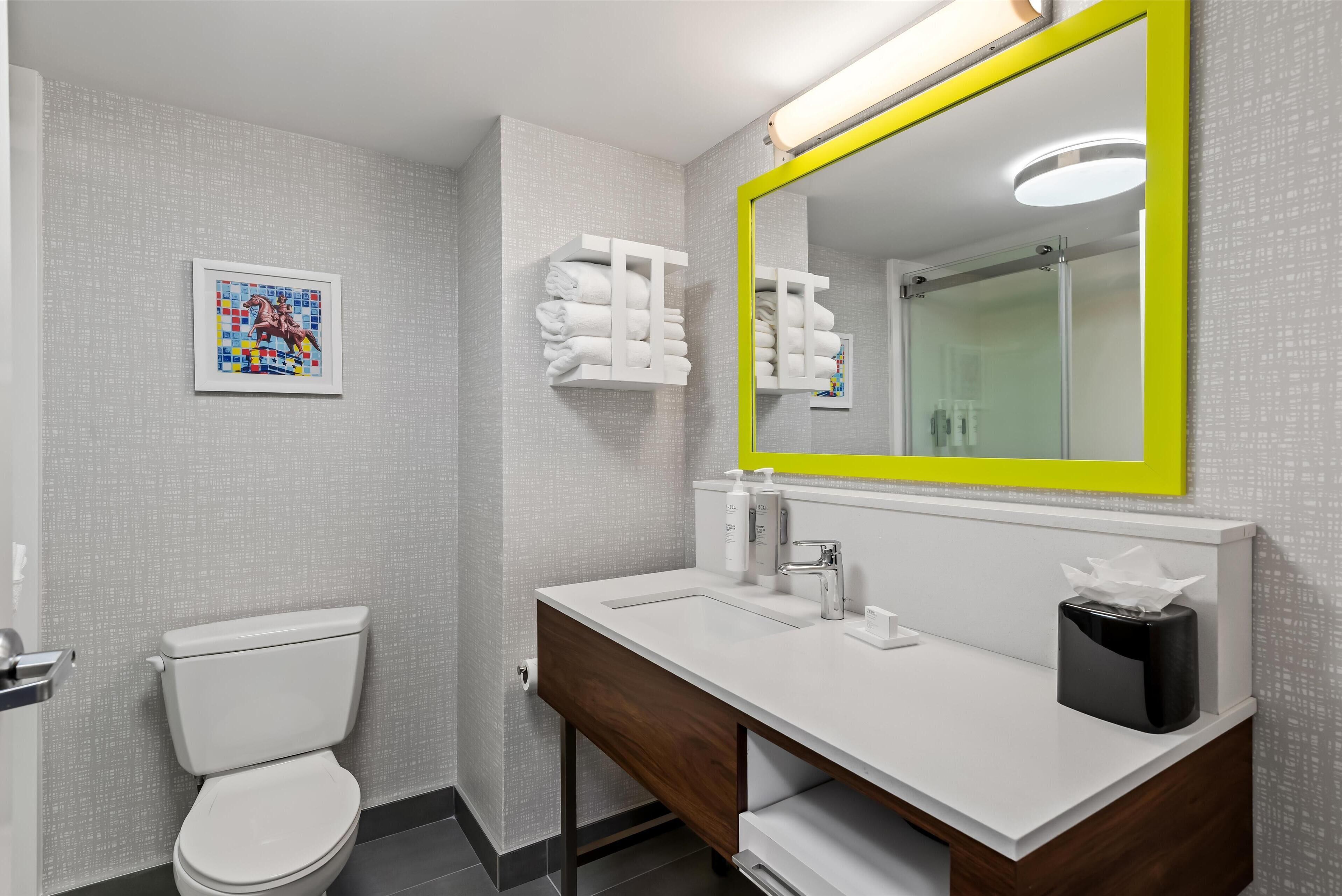 classic room, 1 king bed | bathroom | free toiletries, hair dryer, towels