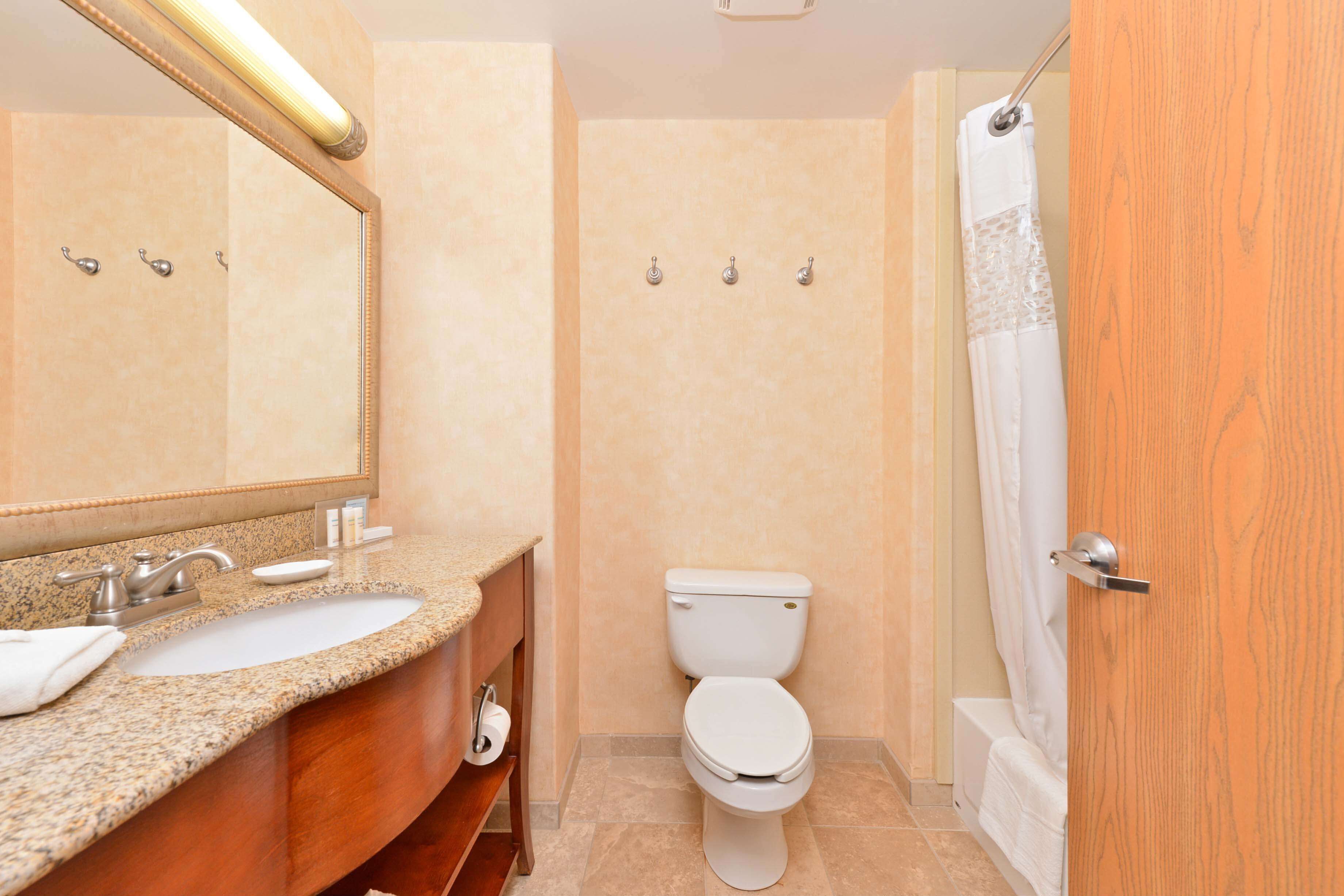 free toiletries, hair dryer, towels